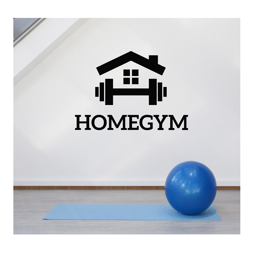 Home Gym Wallpaper - สติ๊กเกอร์แบบถอดได้, สติ๊กเกอร์ติดผนังยิม, ตกแต่งผนัง, ห้องนอน, บ้าน, งานศิลปะยิม,