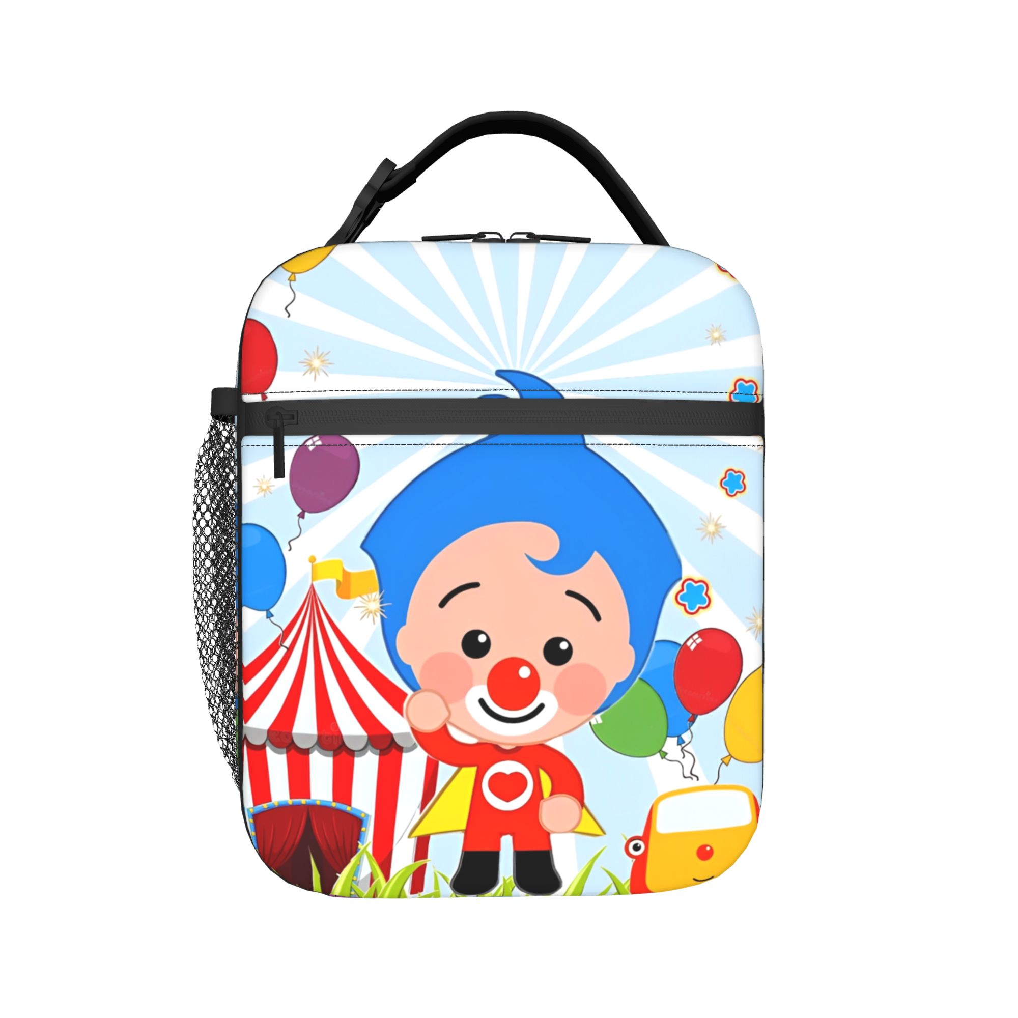 Plyo Box Set - กระเป๋าใส่อาหารกลางวันแบบมีฉนวน Clown P-Plims กระเป๋าเก็บความร้อนแบบใช้ซ้ำได้ กล่องใส่อาหารลายการ์ตูน ความจุสูง