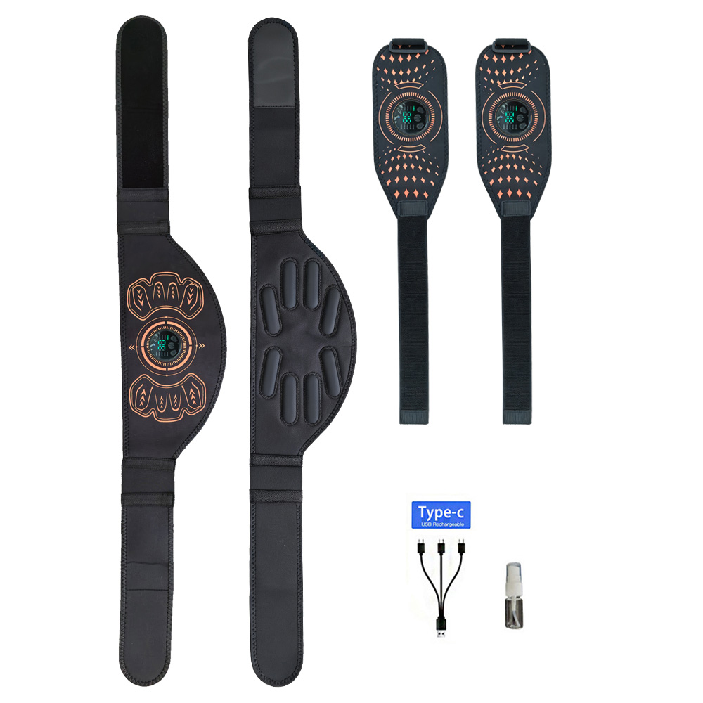 Home Gym Essentials - เข็มขัดฟิตเนสอัจฉริยะ เครื่องกระชับกล้ามเนื้อหน้าท้อง ชาร์จผ่าน USB อุปกรณ์นวดเอวสำหรับออกกำลังกายที่บ้าน อุปกรณ์ฟิตเนสสำหรับผู้ชายและผู้หญิง