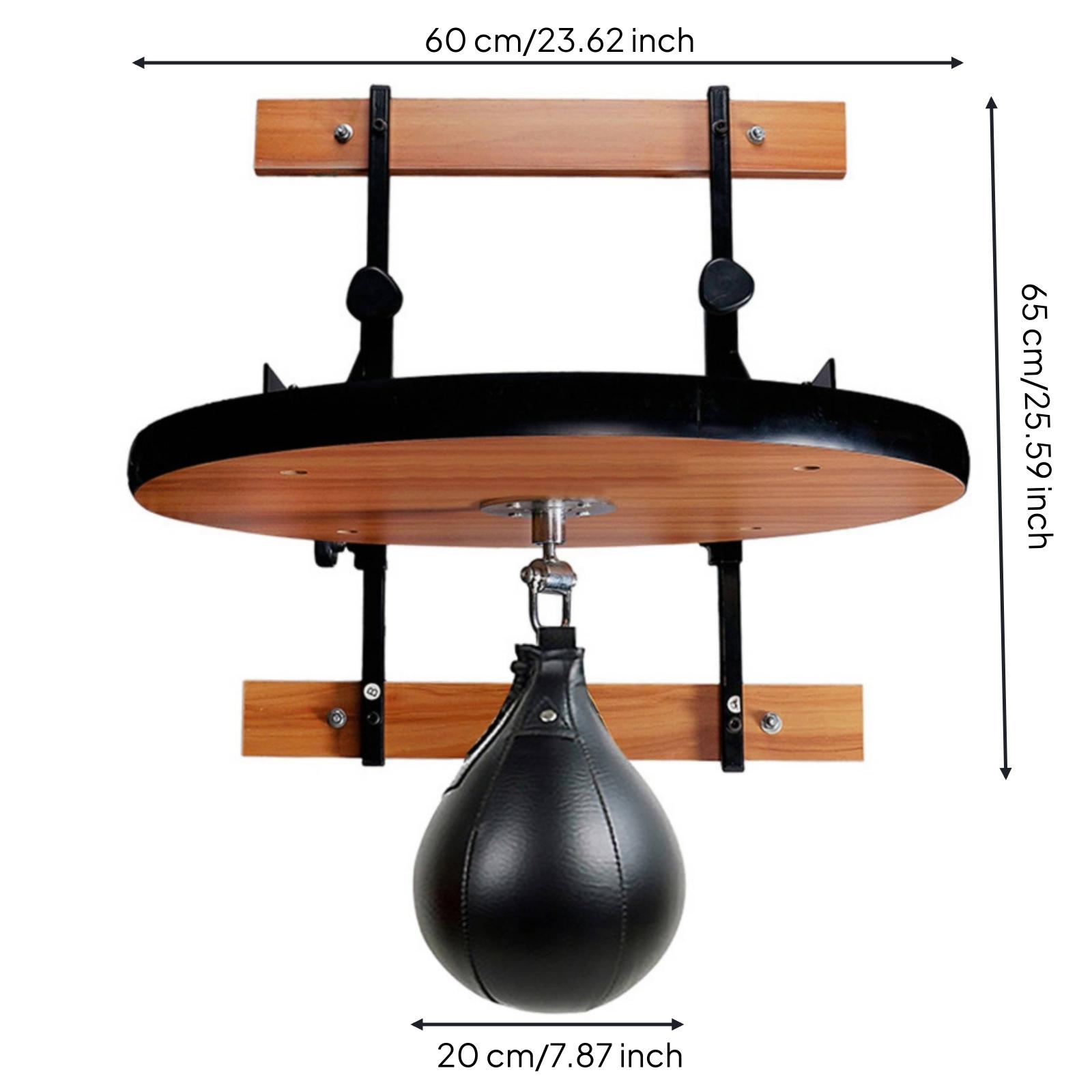 Speed Bag Boxing - อุปกรณ์ฝึกซ้อมมวยแบบติดผนังพร้อมกระดานสะท้อนความเร็วและลูกบอล PU สำหรับพื้นที่ออกกำลังกายขนาดเล็ก