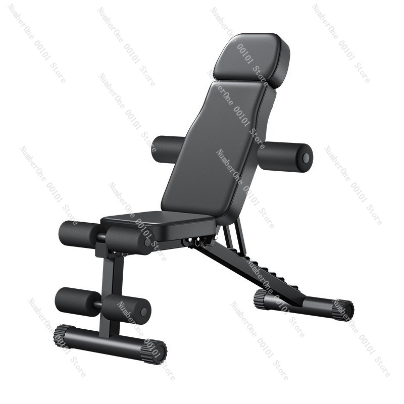 Home Gym Workout Equipment - เก้าอี้ฟิตเนสดัมเบล, ม้านั่งออกกำลังกายแบบพับได้อเนกประสงค์, เครื่องฝึกหน้าท้องและเก้าอี้วิดพื้น, อุปกรณ์ออกกำลังกายที่บ้าน