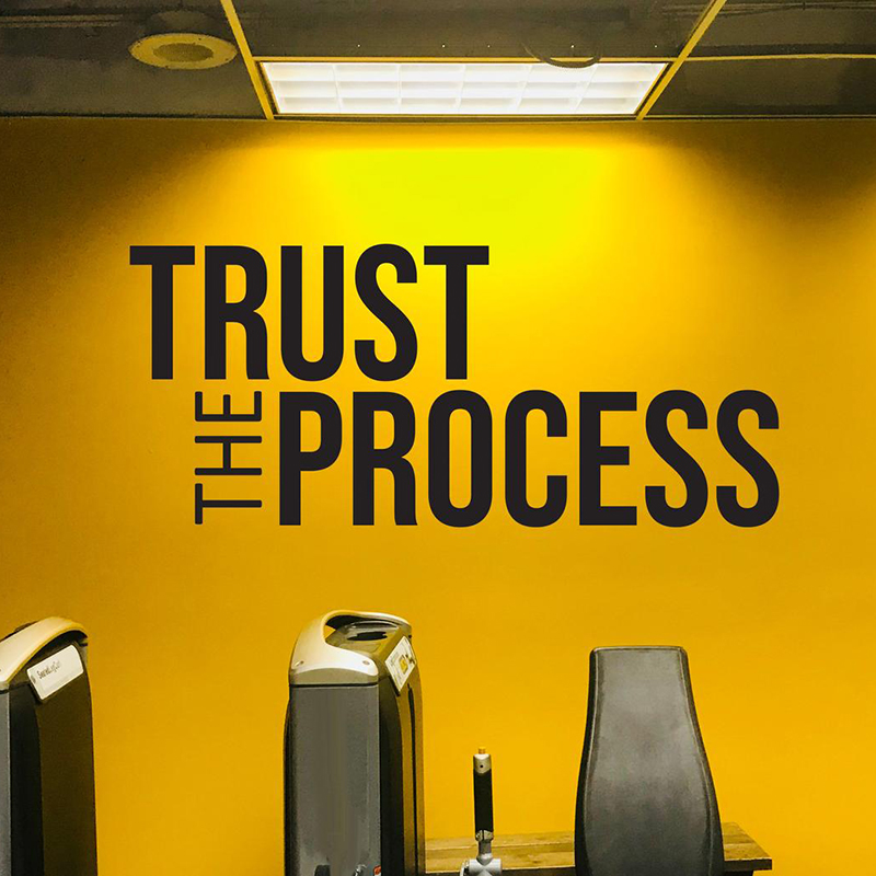 Home Gym Wallpaper - Trust กระบวนการสติ๊กเกอร์ติดผนัง GYM ห้องเรียนสํานักงาน Trust แรงบันดาลใจสร้างแรงบันดาลใจอ้างนักกายภาพ