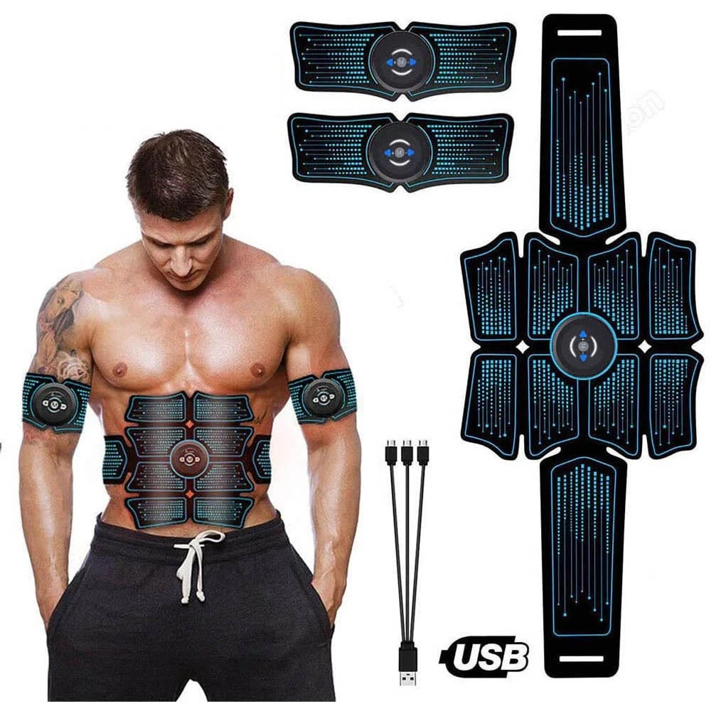 Home Gym Essentials - เครื่องกระตุ้นกล้ามเนื้อหน้าท้อง EMS เครื่องนวดไฟฟ้าสำหรับออกกำลังกายที่บ้าน เสริมสร้างความแข็งแรงของแกนกลางลำตัว เครื่องกระตุ้นกล้ามเนื้อสะโพก
