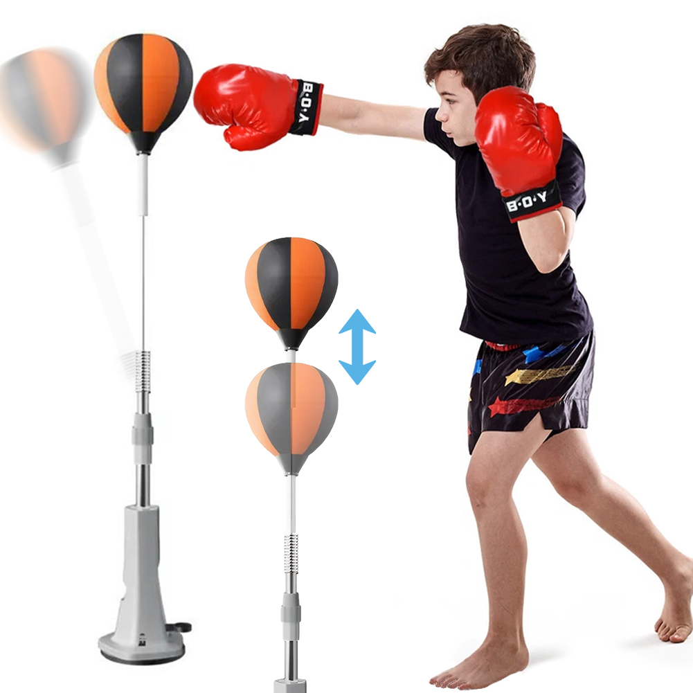 Speed Bag Boxing - ชุดกระสอบทรายพร้อมขาตั้ง ลูกบอลฝึกซ้อมรีเฟล็กซ์ ปรับความสูงได้ อุปกรณ์ฝึกซ้อมมวยและฟิตเนส