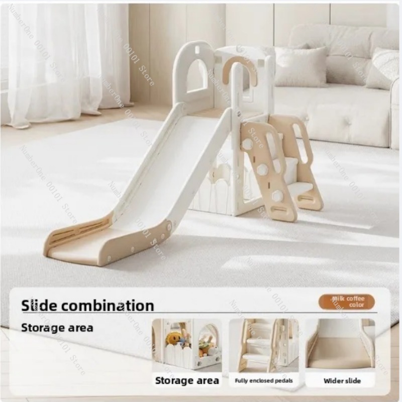 Home Gym For Toddlers - ชุดสไลด์และชิงช้าในร่ม 2-in-1, โครงปีนป่ายอเนกประสงค์สำหรับสนามเด็กเล่นในครอบครัว, ศูนย์กิจกรรมเด็กเล็กสำหรับออกกำลังกายที่บ้าน