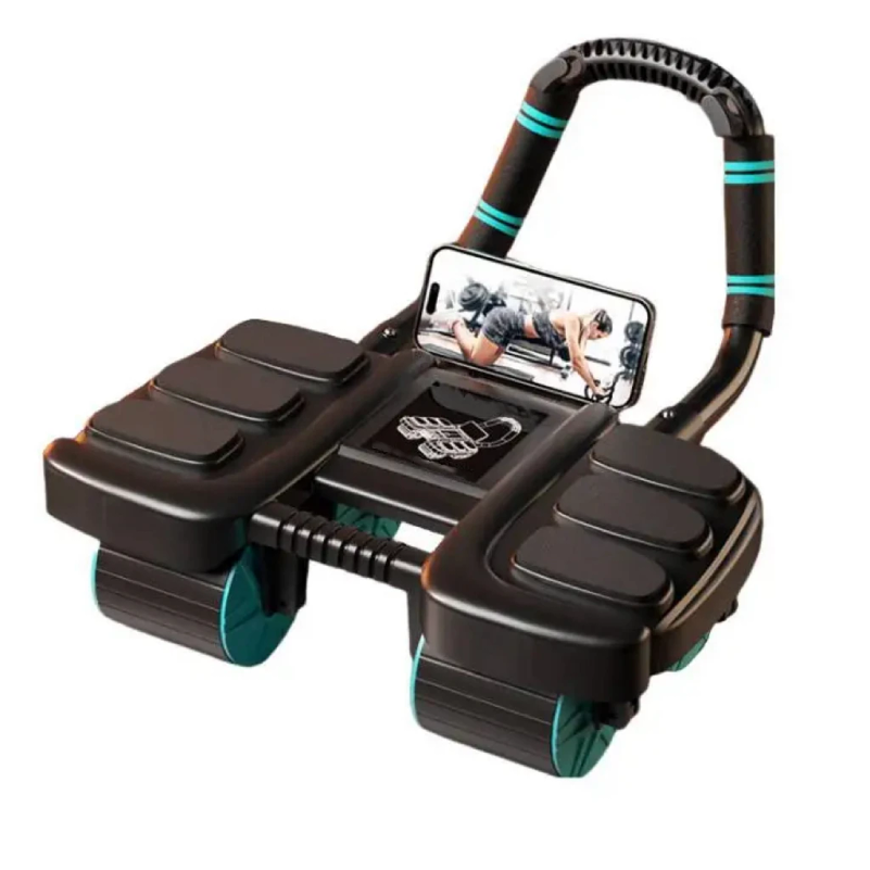 Home Gym Design - ล้อบริหารหน้าท้องแบบหกเหลี่ยม ดีไซน์พิเศษ พร้อมระบบเด้งกลับอัตโนมัติ ป้องกันการลื่น ใช้ได้ที่บ้าน อุปกรณ์ออกกำลังกายสำหรับหน้าท้อง