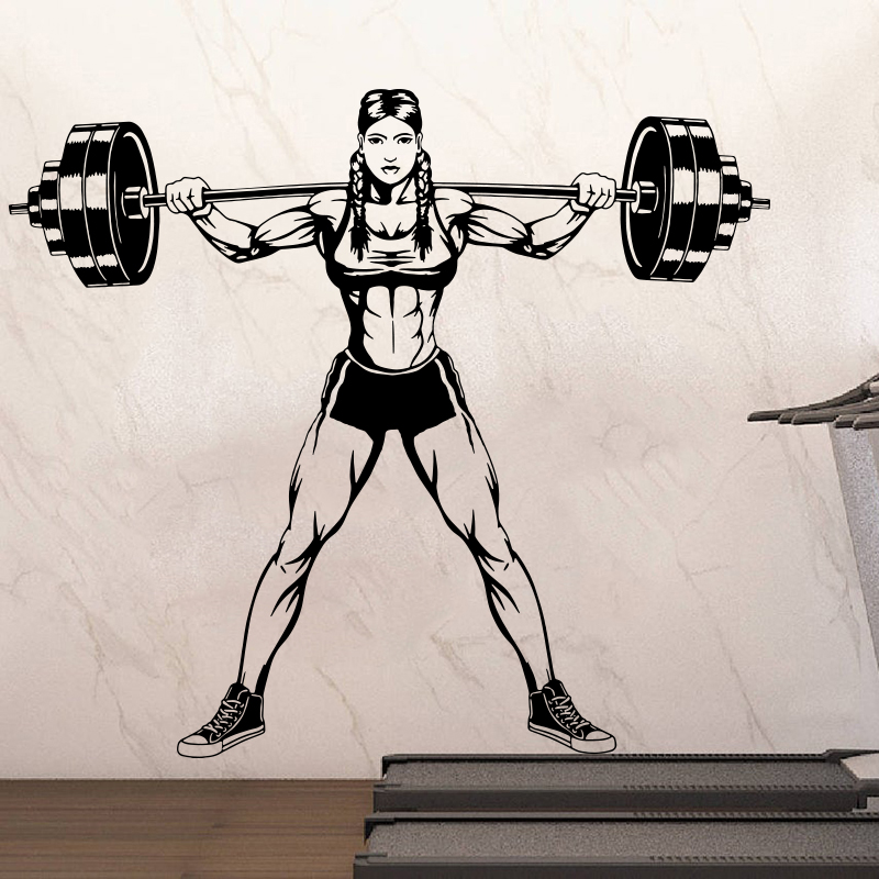ขนาดใหญ่ผู้หญิง Dumbbells Wall - Home Gym Wallpaper บทวิจารณ์และราคา