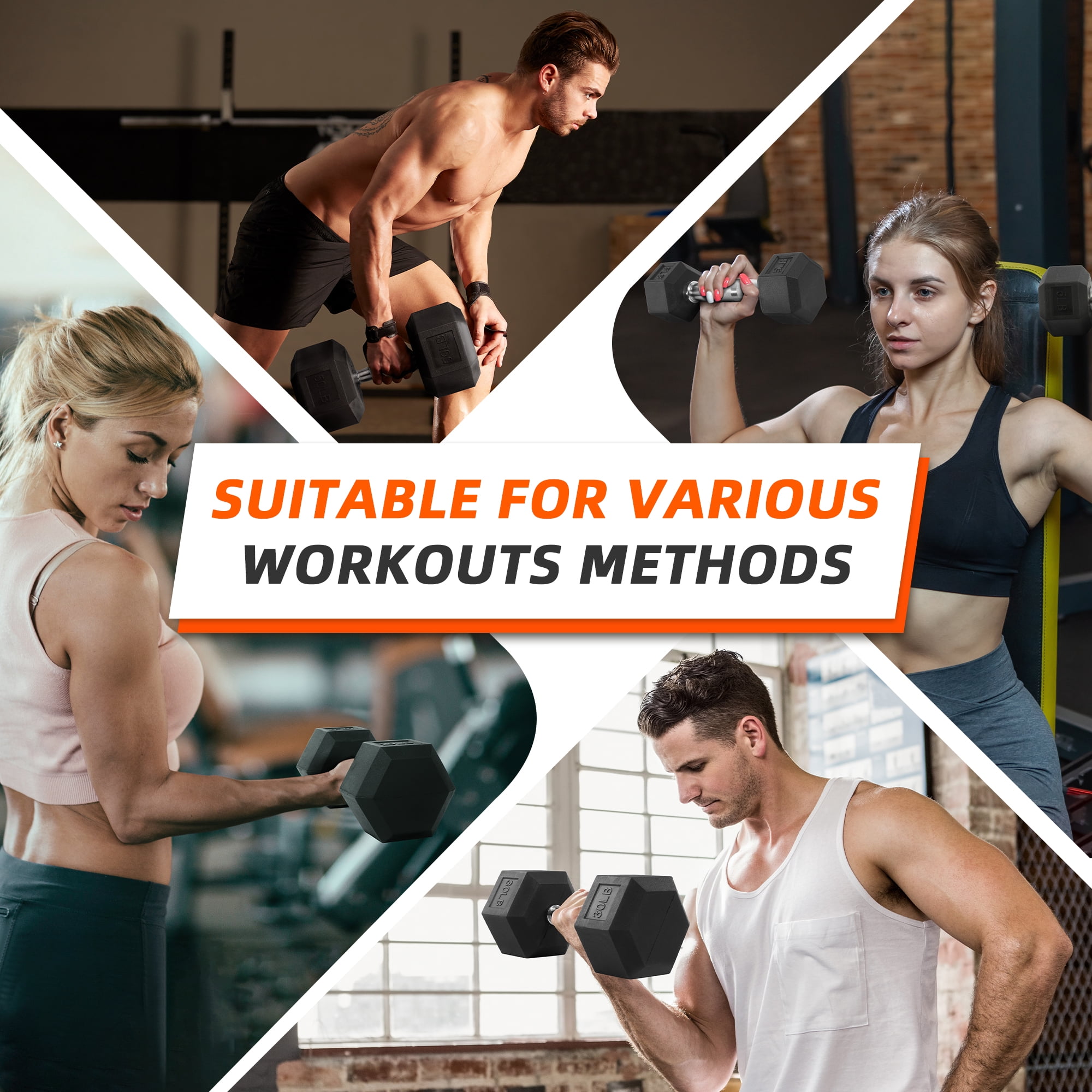 ดัมเบลหุ้มยางรูปหกเหลี่ยม 10 ถ - Home Gym Design บทวิจารณ์และราคา