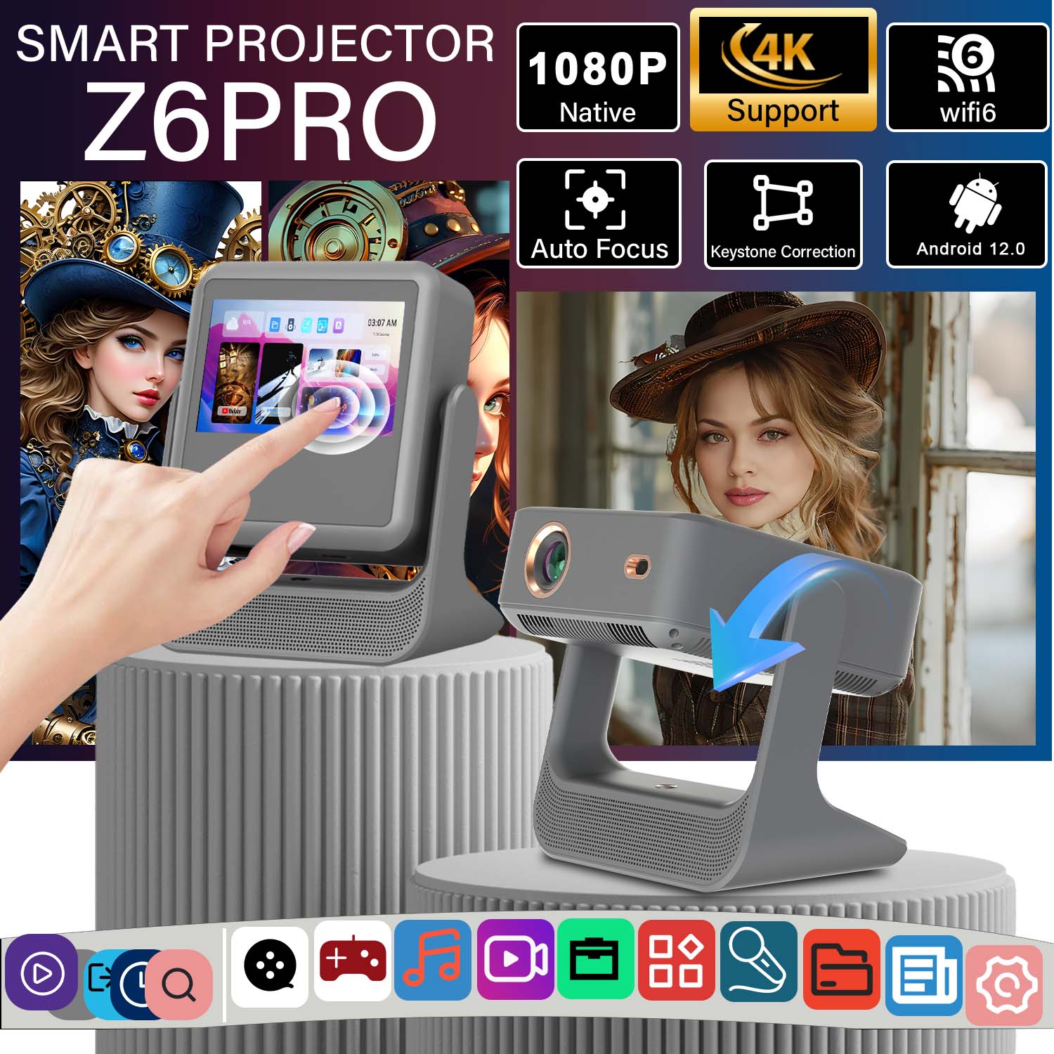 โปรเจคเตอร์พกพาสำหรับกีฬา ปรับ - Home Gym Video บทวิจารณ์และราคา