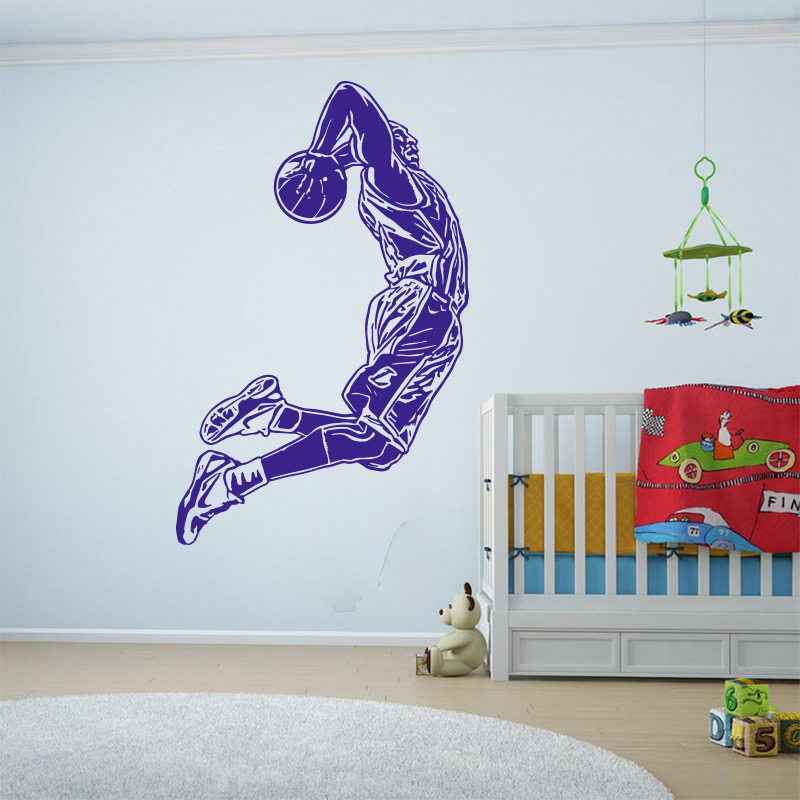 กระโดดผู้เล่นบาสเกตบอลรูปลอกติ - Home Gym Wallpaper บทวิจารณ์และราคา
