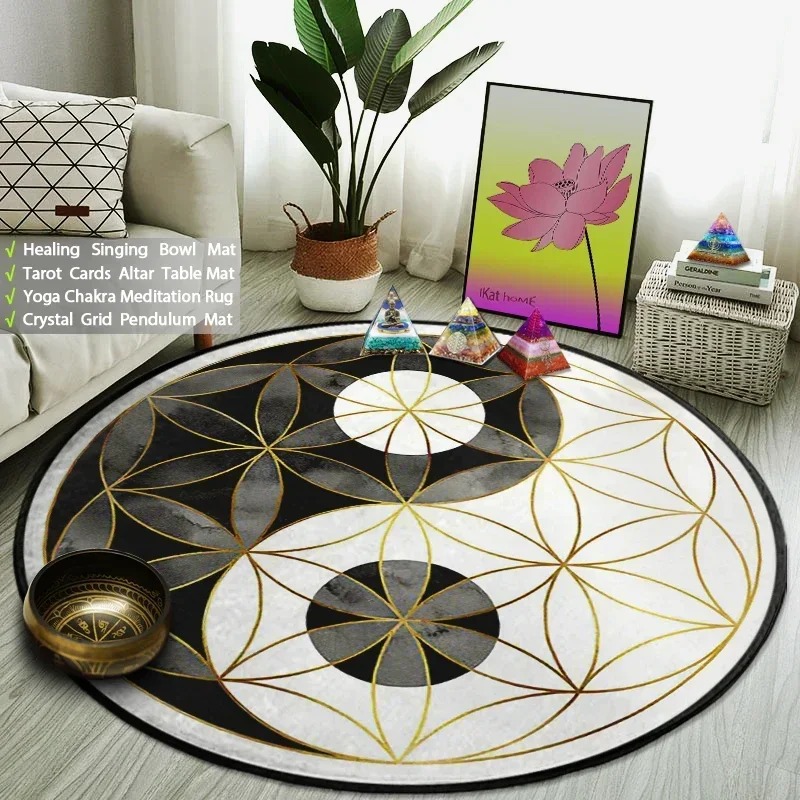 Yin Yang Taiji รอบพรมดอกไม้แห่ - Home Gym Equipment Amazon บทวิจารณ์และราคา
