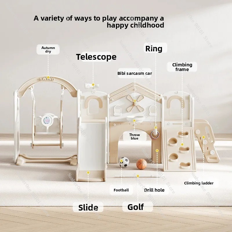 ชุดสไลด์และชิงช้าในร่ม 2-in-1, - Home Gym For Toddlers บทวิจารณ์และราคา