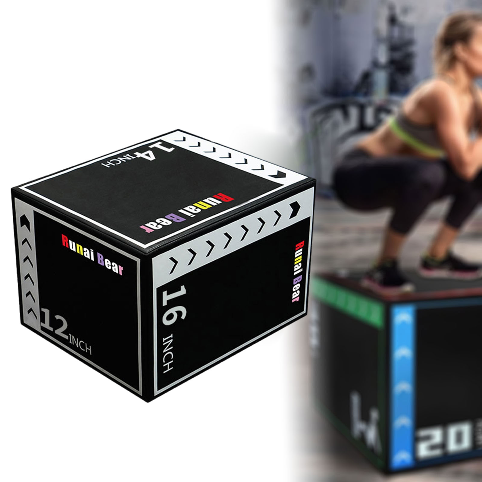 กล่องกระโดดพลายโอแบบพกพา อุปกร - Plyo Box Set บทวิจารณ์และราคา
