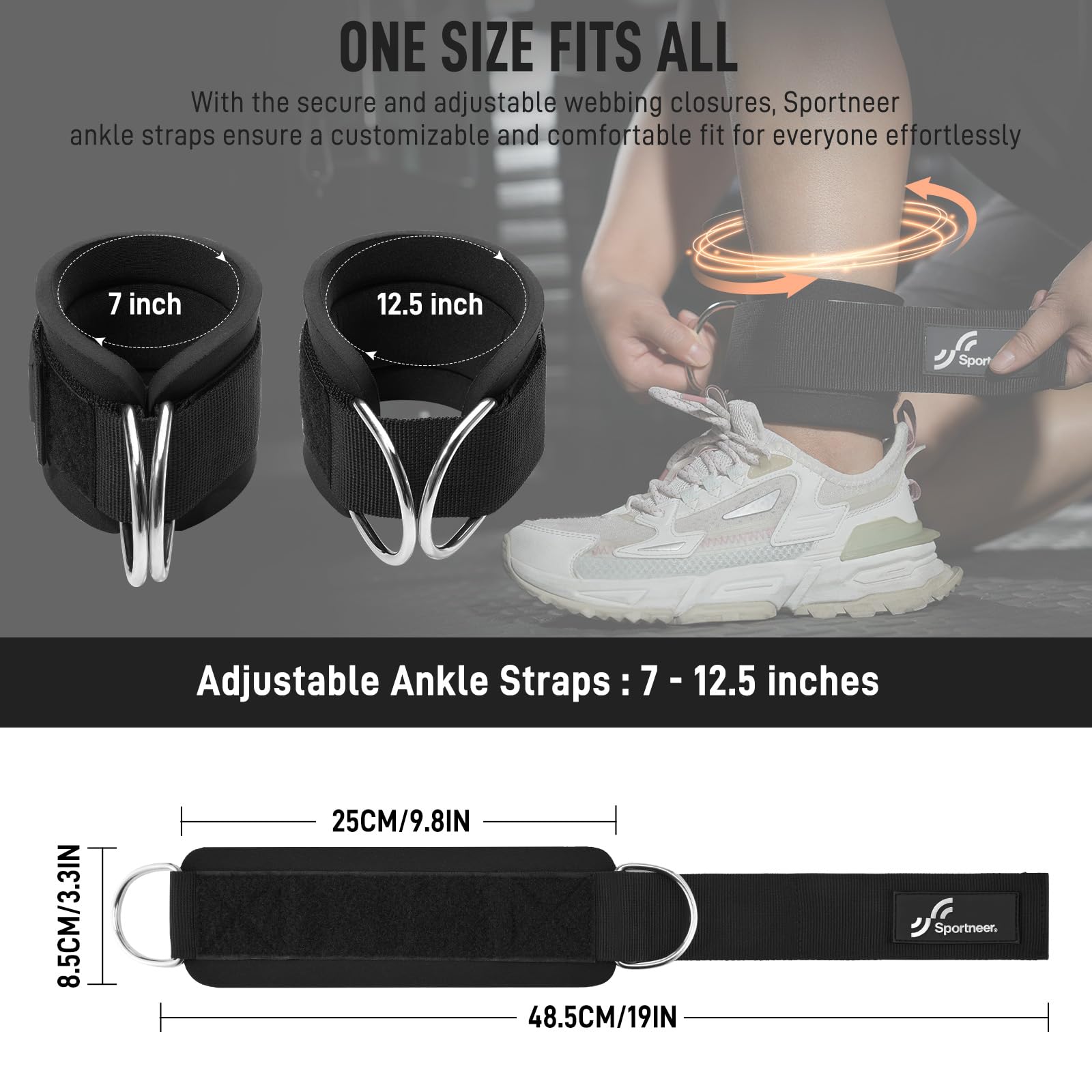 Sportneer สายรัดข้อเท้าปรับได้ - Home Gym Equipment Amazon บทวิจารณ์และราคา