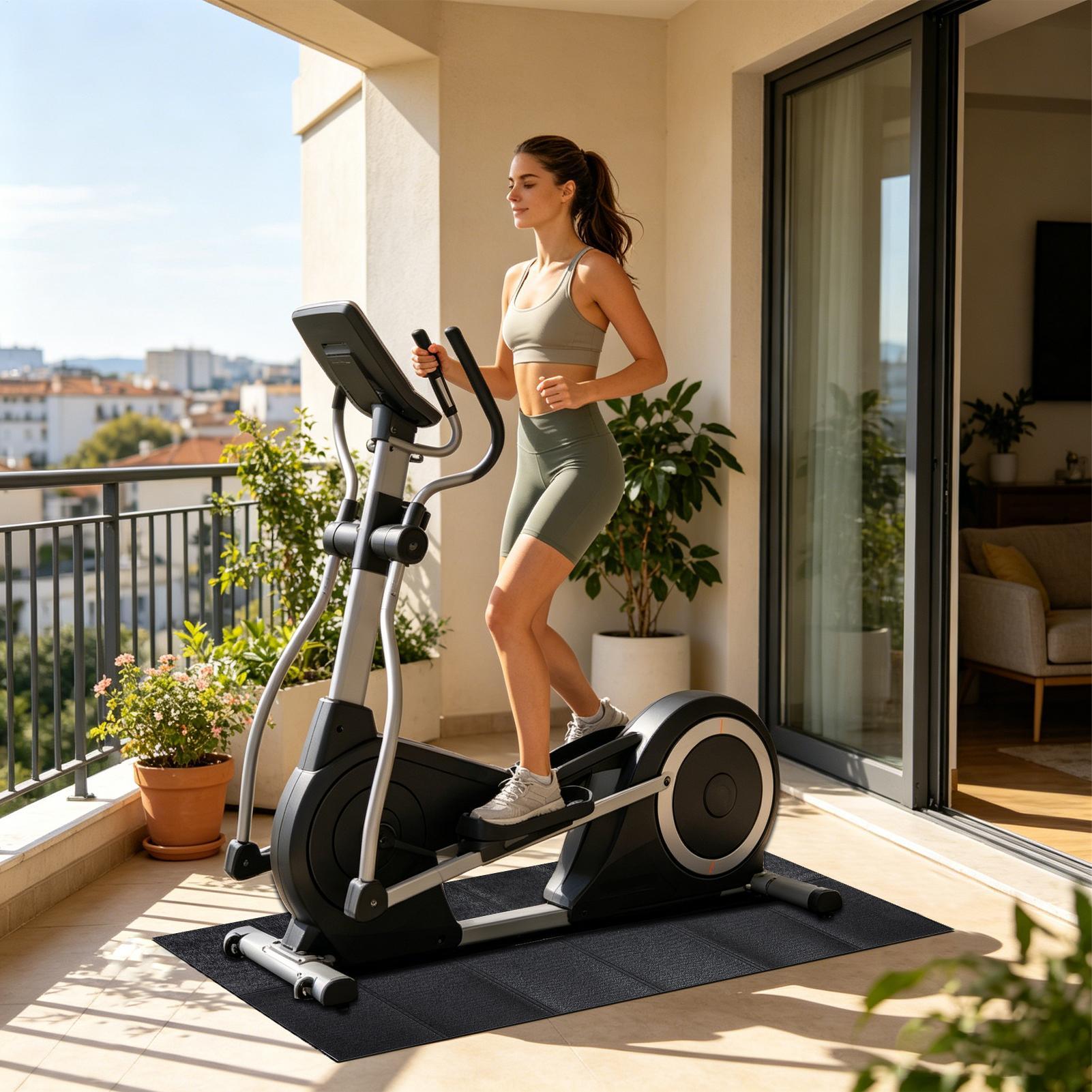 แผ่นรองลู่วิ่งไฟฟ้าแบบหนา กันน - Home Gym Workout Equipment บทวิจารณ์และราคา