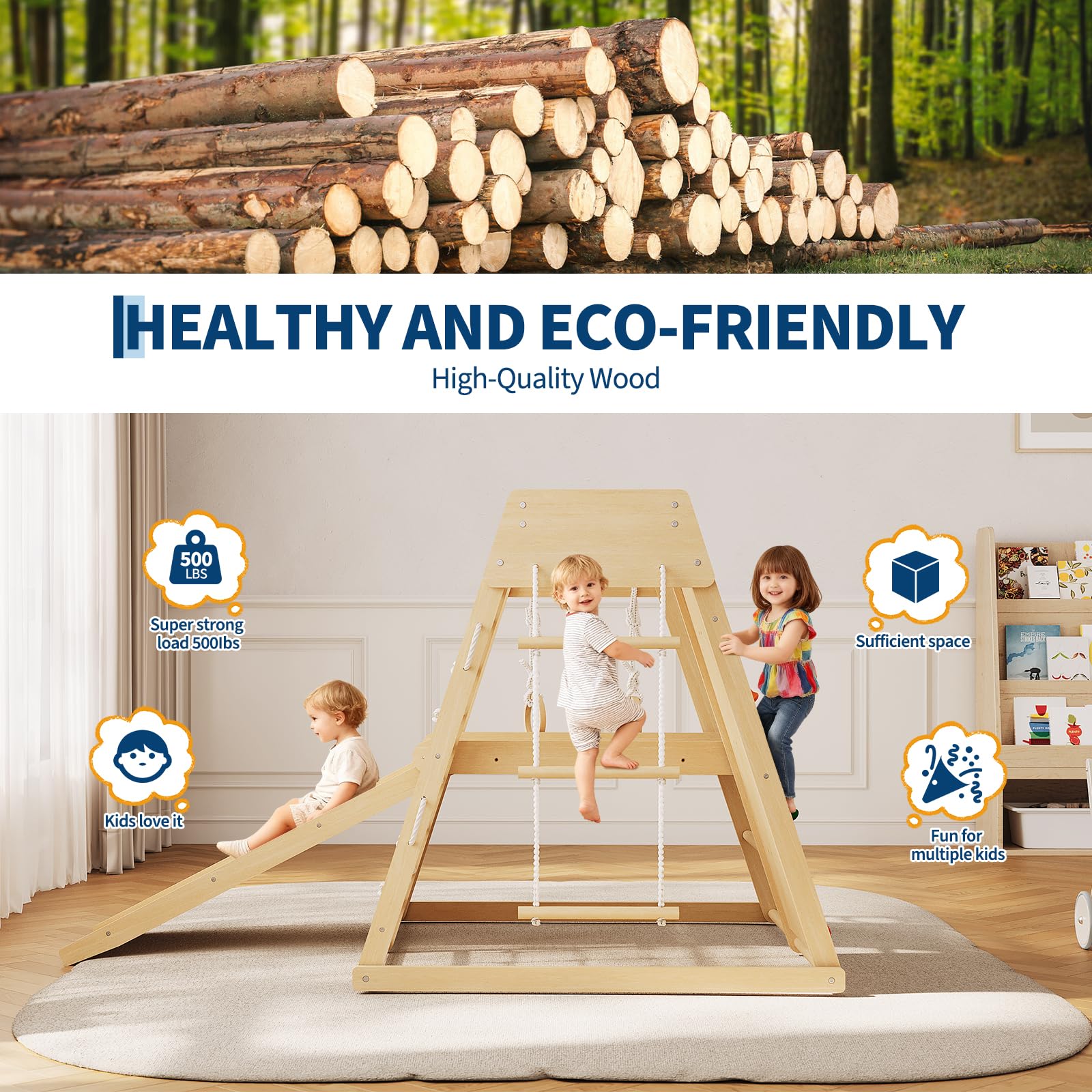ชุดสนามเด็กเล่นในร่ม 6 in 1 สำ - Home Gym For Toddlers บทวิจารณ์และราคา