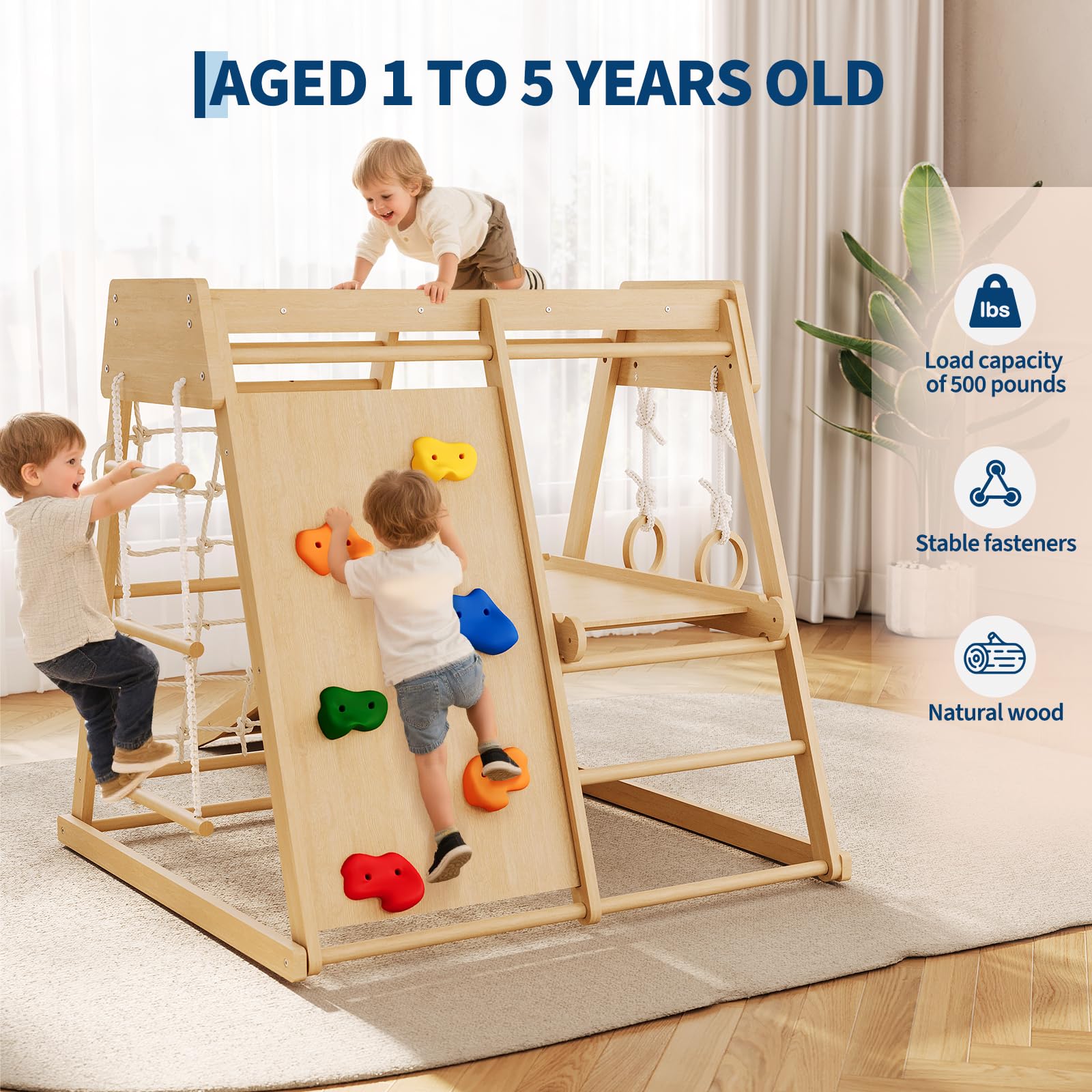 ชุดสนามเด็กเล่นในร่ม 6 in 1 สำ - Home Gym For Toddlers บทวิจารณ์และราคา