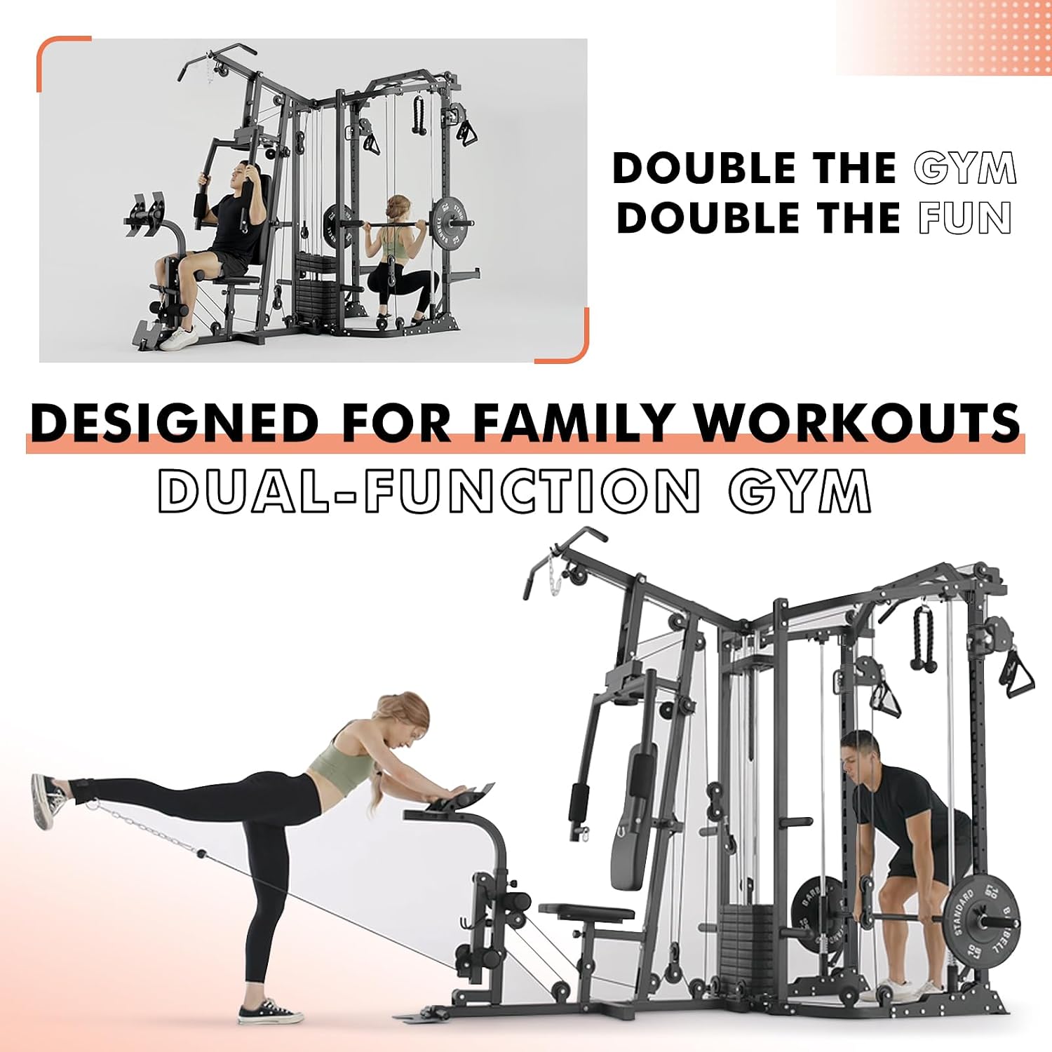 เครื่องออกกำลังกายแบบ Dual-Sta - Home Gym One Machine บทวิจารณ์และราคา