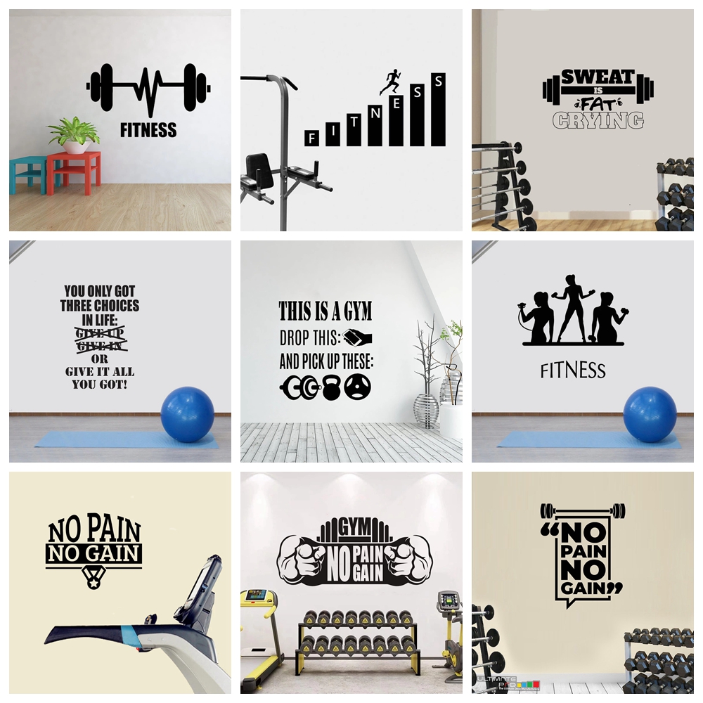 สติกเกอร์ติดผนังลายวัฒนธรรมสำห - Home Gym Wallpaper บทวิจารณ์และราคา