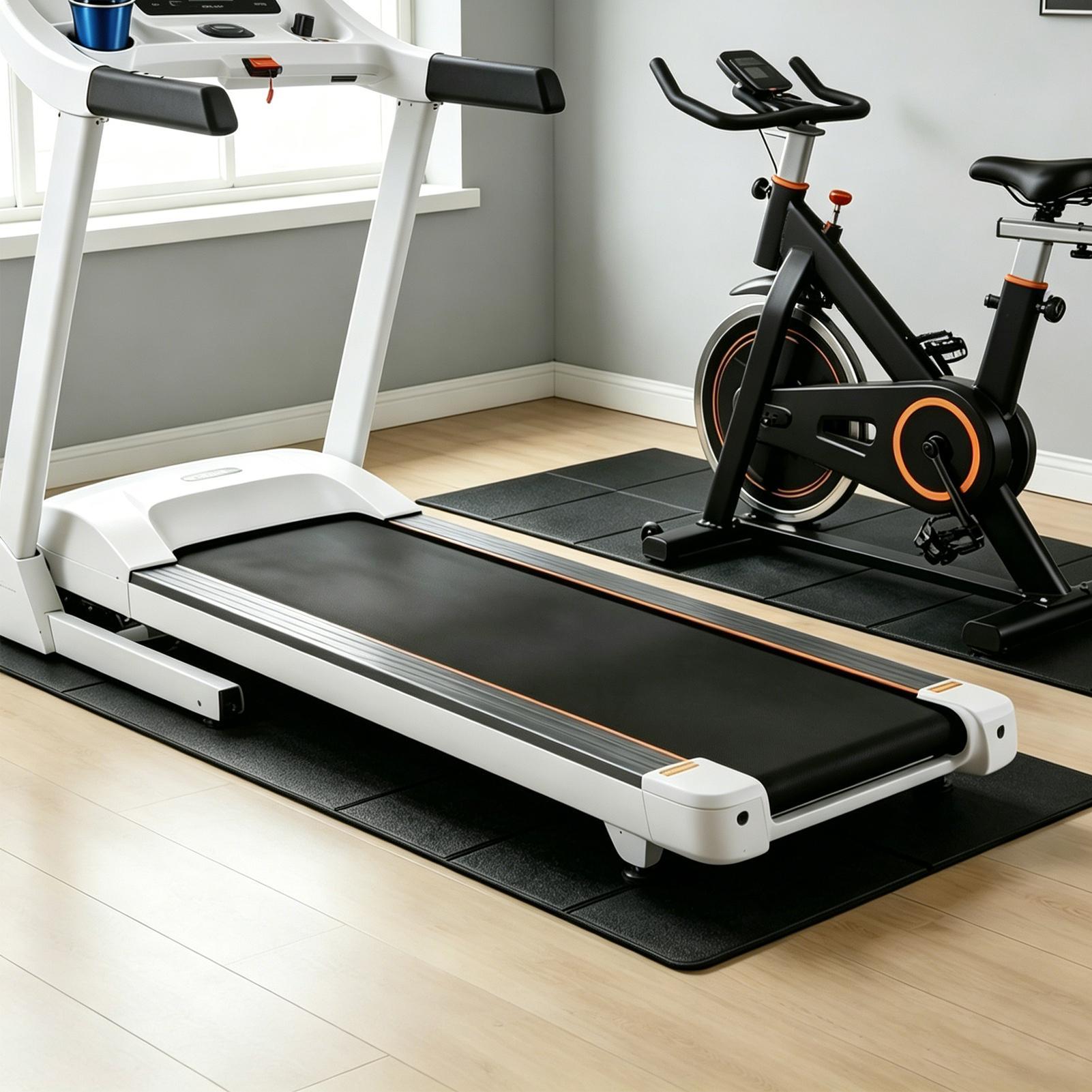 แผ่นรองใต้ลู่วิ่งไฟฟ้าแบบหนาพิ - Home Gym Workout Equipment บทวิจารณ์และราคา