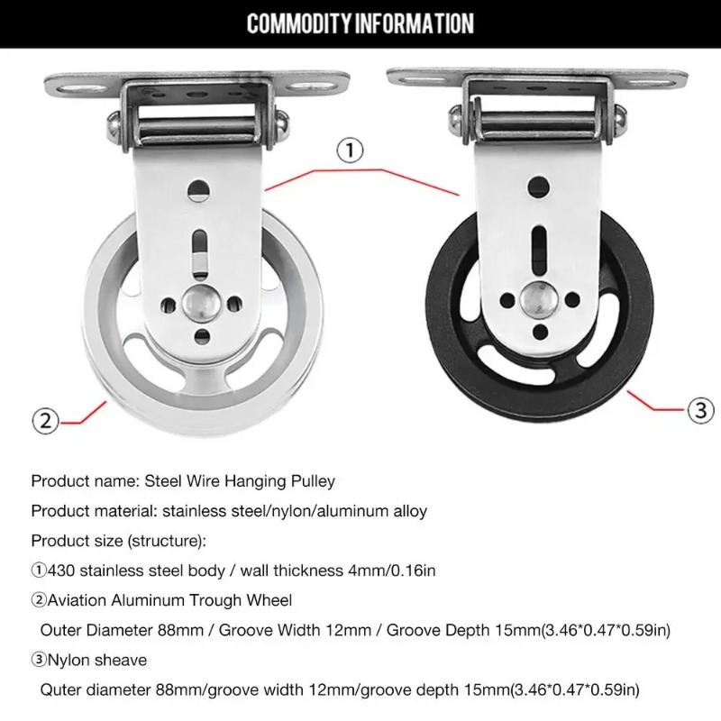 ล้อพูลเลย์สแตนเลสแบบหมุนได้ ติ - Home Gym Design บทวิจารณ์และราคา